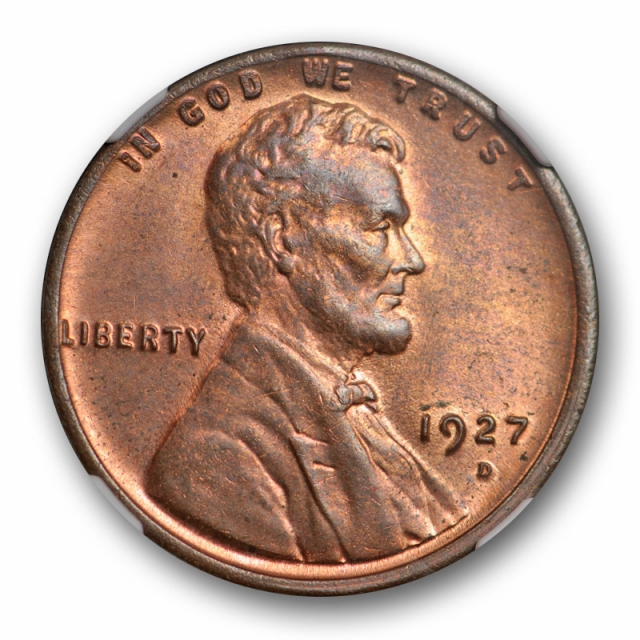 1927 D Lincoln Wheat Cent NGC MS 64 RB Uncirculated Red Brown CAC Approved