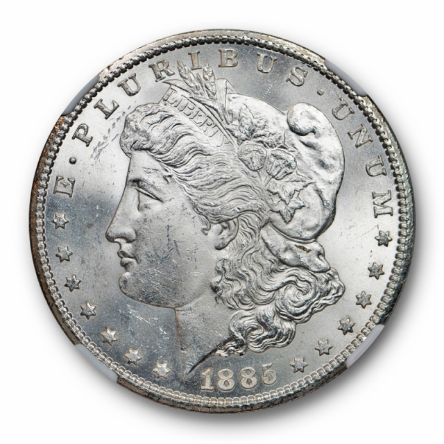 1885 CC Morgan Dollar $1 NGC MS 62 Uncirculated Carson City Mint Blast White