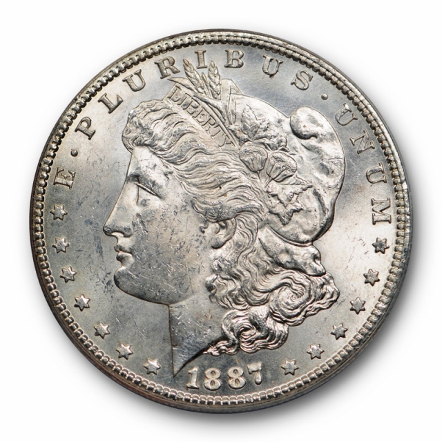 1887 S $1 Morgan Dollar ANACS MS 62 Uncirculated Better Date 
