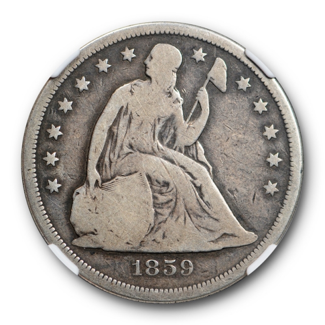1859 O $1 Seated Liberty Dollar NGC VG 8 Very Good No Motto US Type Coin