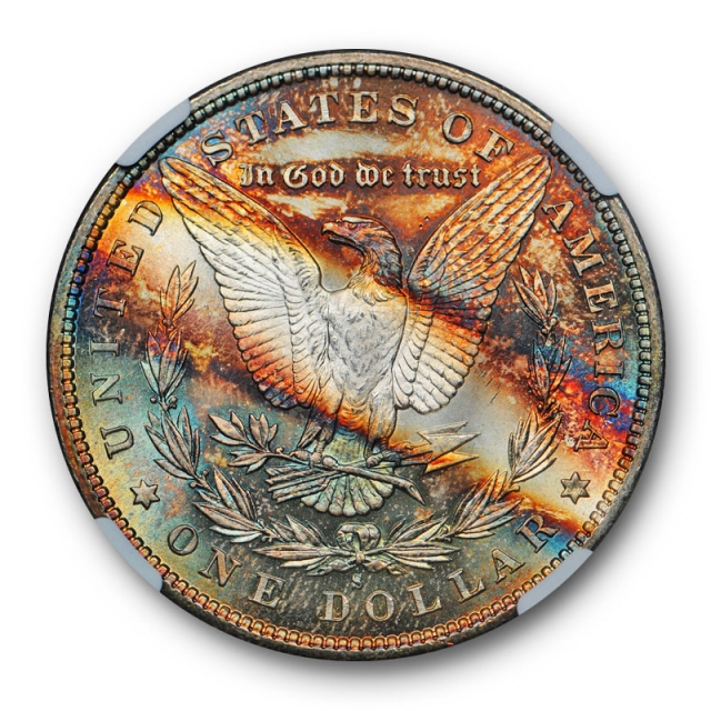 1880 S $1 Morgan Dollar NGC MS 64 Uncirculated Colorful Toned Beauty Attractive 