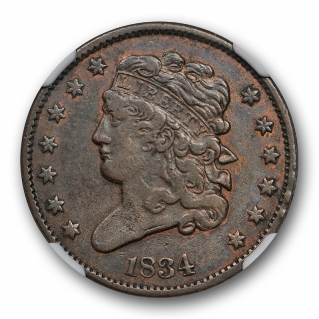 1834 Classic Head Half Cent NGC XF 40 Extra Fine Original Low Mintage US Type Coin