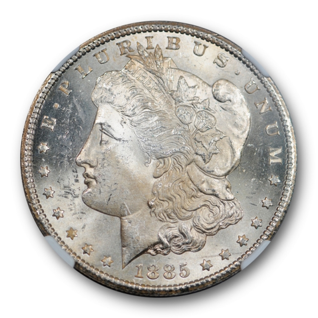 1885 CC $1 Morgan Dollar NGC MS 63 Uncirculated Carson City Mint Golden Toned Cert#8001