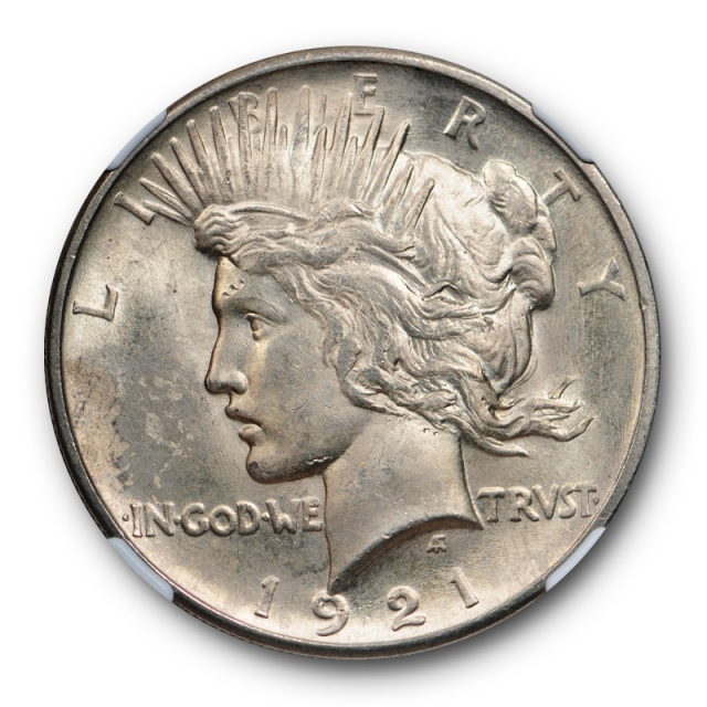 1921 Peace Dollar NGC MS 63 Uncirculated Toned High Relief Key Date Cert#6011