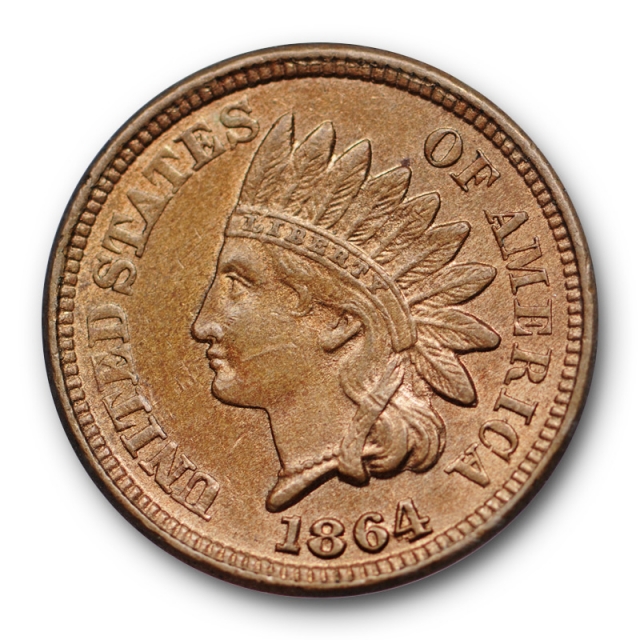 1864 1C Copper Nickel Indian Head Cent CN ANACS MS 62 Uncirculated Original 