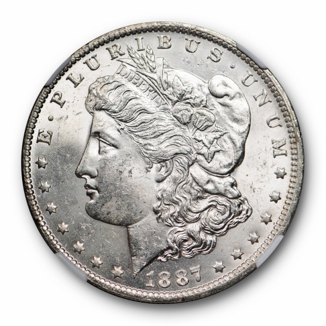 1887 O Morgan Dollar $1 NGC MS 63 Uncirculated Blast White Cert#5062
