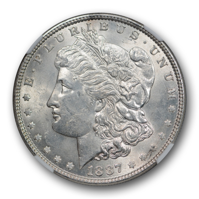 1887 $1 Morgan Dollar NGC MS 63 Uncirculated Philadelphia P Mint