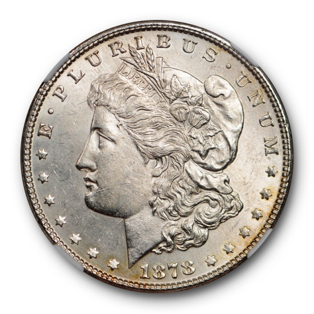 1878 7/8TF $1 7TF Reverse of 1878 Morgan Dollar NGC MS 62 Uncirculated Weak