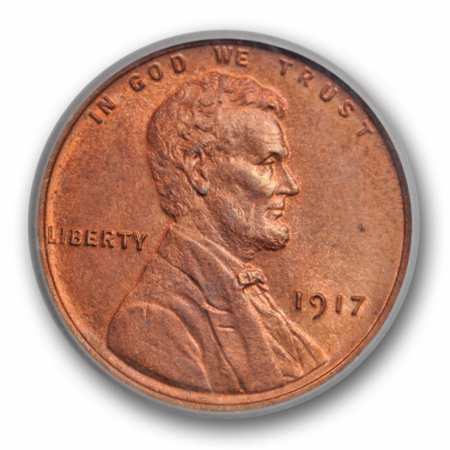1917 1C Lincoln Wheat Cent Uncirculated Mint State Red RD Original S&G#1917