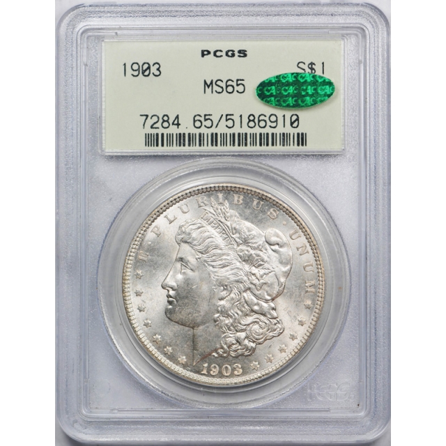 1903 $1 Morgan Dollar PCGS MS 65 Uncirculated CAC Approved OGH Stunning