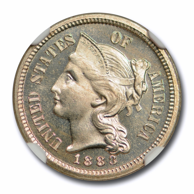 1883 3CN Three Cent Piece Copper Nickel NGC PF 67 Cameo Proof PR Stunning Coin CAM
