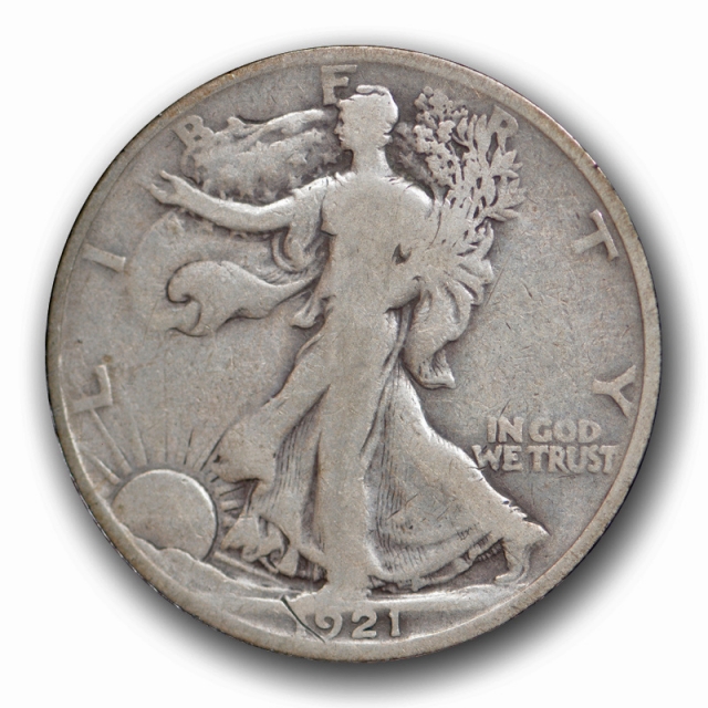 1921 50C Walking Liberty Half Dollar ICG VG 8 Very Good Key Date P Mint 