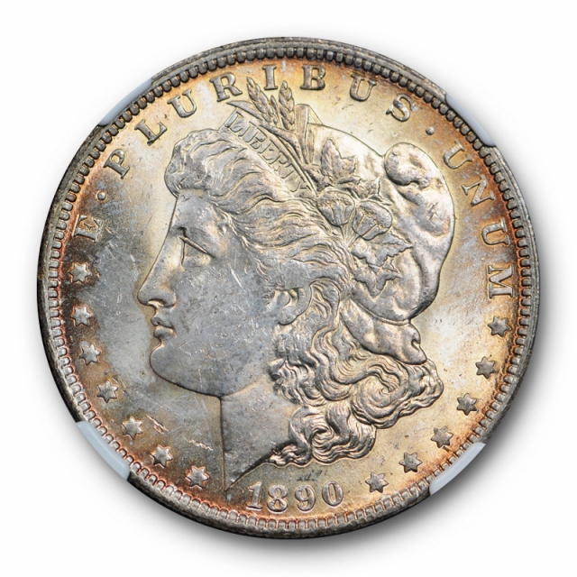 1890 O $1 Morgan Dollar NGC MS 62 Uncirculated Toned Better Date Pretty ! Cert#9022