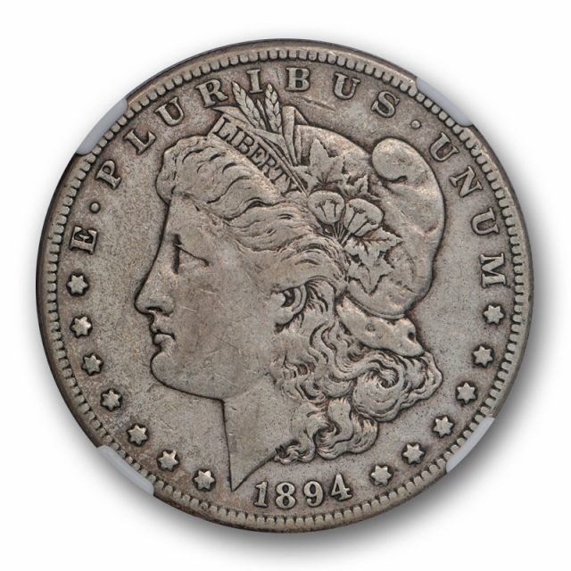 1894 S $1 Morgan Dollar NGC VF 25 Very Fine Crusty Original Toned Better Date
