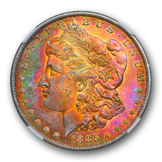 1885 O $1 Morgan Dollar NGC MS 62 Uncirculated Vibrant Richly Toned Beauty ! 
