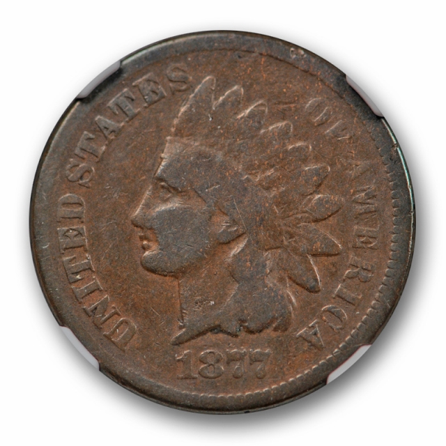 1877 1c Indian Head Cent NGC VG 8 Very Good Key Date Strong Rims Original Cert#7014