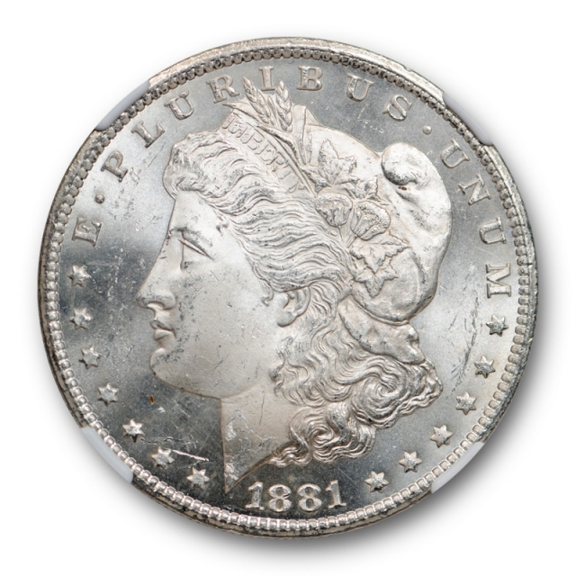 1881 CC $1 Morgan Dollar NGC MS 65 Uncirculated Blast White 'Frosty' Nice !