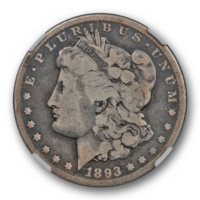 1893 CC $1 Morgan Dollar NGC VG 8 Very Good Carson City Mint Darkly Toned 