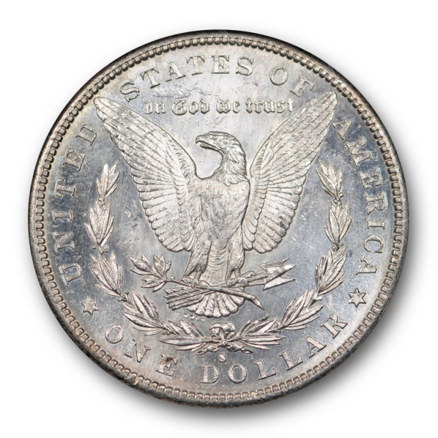 1889 S $1 Morgan Dollar NGC MS 62 Uncirculated Proof Like Reverse ! Nice !