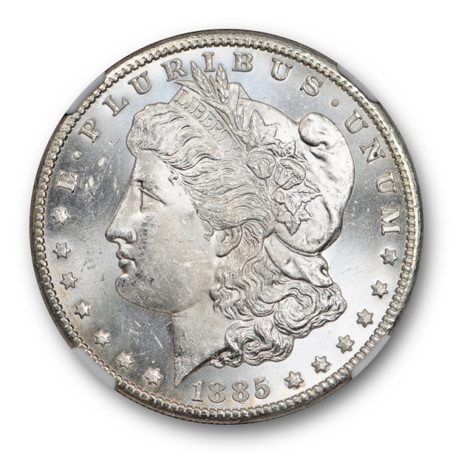 1885 CC $1 Morgan Dollar NGC MS 63 Uncirculated Carson City Blast White Cert#9002
