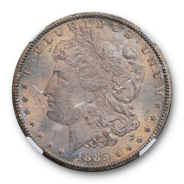 1885 CC $1 Morgan Dollar Uncirculated NGC MS 64 Pretty Tone Original Cert#6009