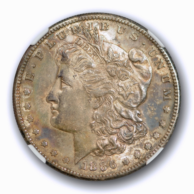1886 S $1 Morgan Dollar NGC AU 58 About Uncirculated to Mint State Toned Better Date !
