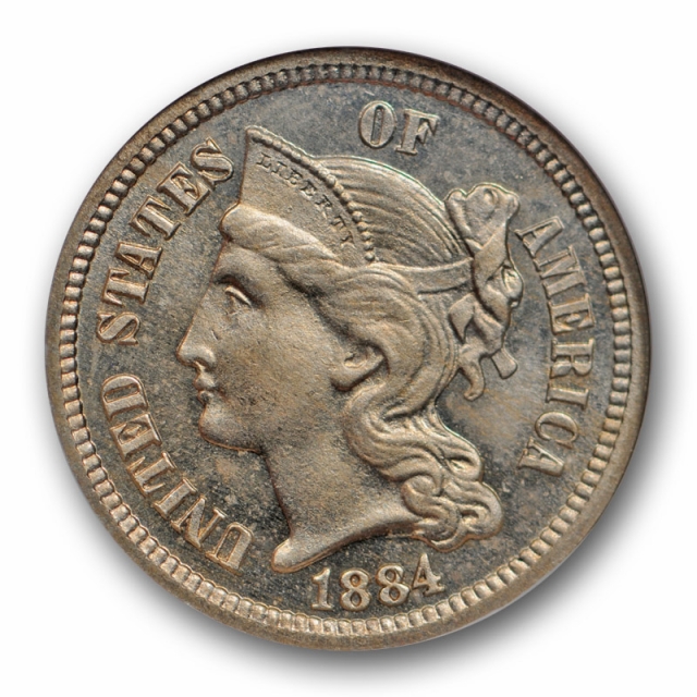 1884 Three Cent Nickel Piece NGC PF 64 Proof Key Date PR Low Mintage