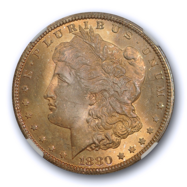 1880 CC $1 Morgan Dollar NGC MS 65 Uncirculated Carson City Mint Toned Original 