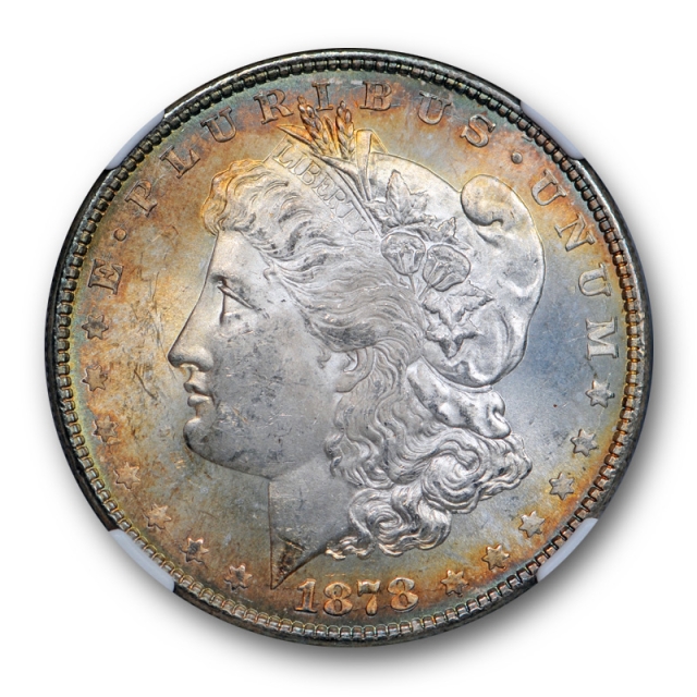 1878 8TF $1 Morgan Dollar NGC MS 63 Uncirculated Toned Original Pretty Coin ! 