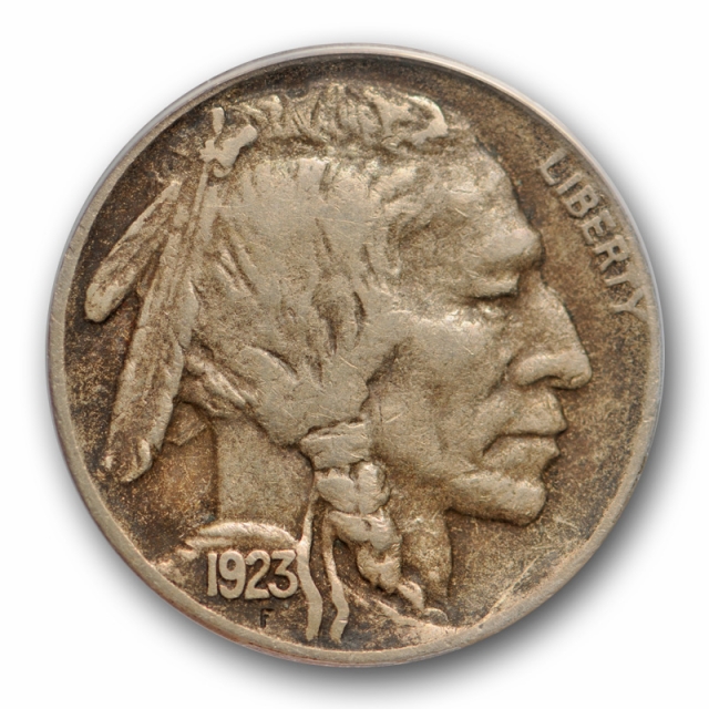 1923 S 5C Buffalo Nickel ANACS EF 45 Extra Fine to AU Better Date Toned Original 