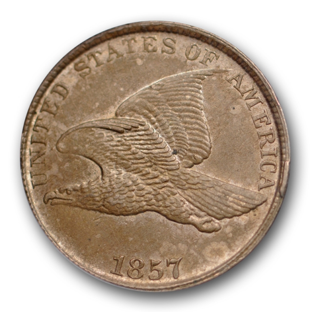 1857 1C Flying Eagle Cent ANACS AU 58 About Uncirculated US Type Coin