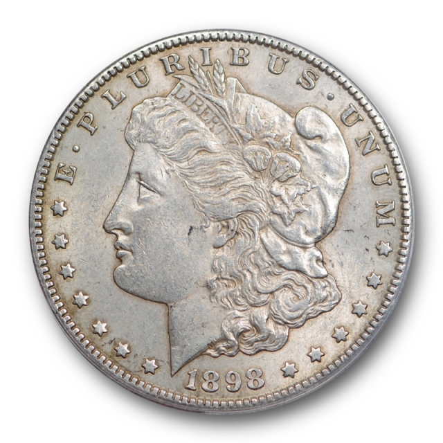 1898 S $1 Morgan Dollar ANACS AU 58 About Uncirculated Better Date Toned Original 