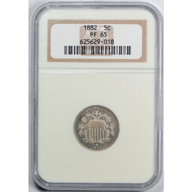 1882 5c Proof Shield Nickel NGC PF 65 PR High End Low Mintage Type Coin Cert#2918