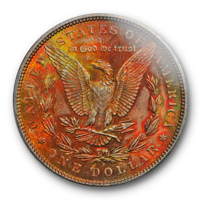 1883 $1 Morgan Dollar PCGS MS 64 Uncirculated OGH Orange Toned ! 