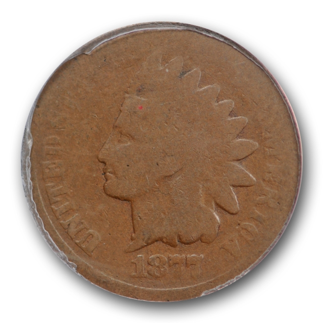 1877 1C Indian Head Cent ANACS AG 3 About Good Key Date Original Cert#2925