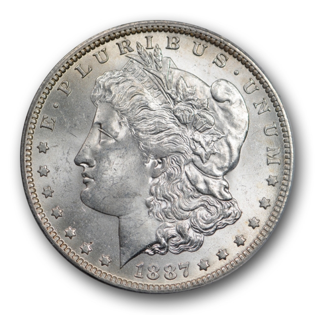 1887 O $1 Morgan Dollar ANACS MS 63 Uncirculated Blast White Lustrous ! 