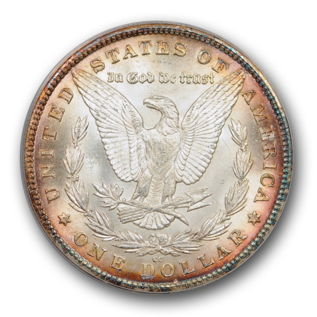 1880 CC $1 Morgan Dollar ANACS MS 63 Uncirculated Carson City Mint Toned Beauty !
