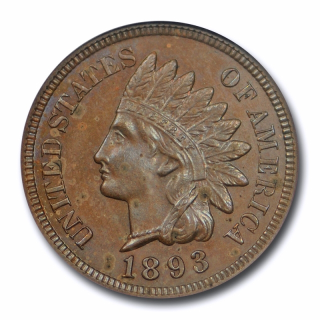 1893 1C Proof Indian Head Cent ANACS PF 61 BN PR Low Mintage Old Holder