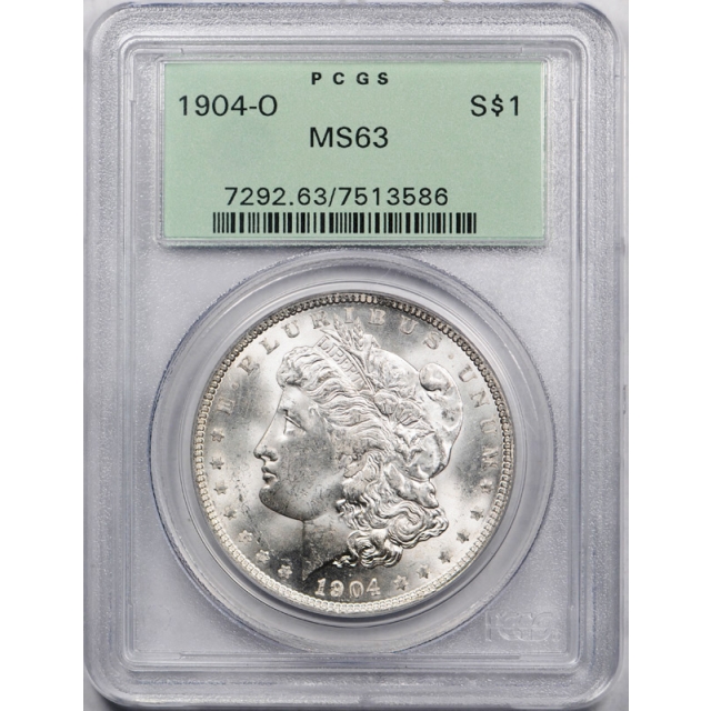 1904 O $1 Morgan Dollar PCGS MS 63 Uncirculated Old Holder OGH Cert#3586