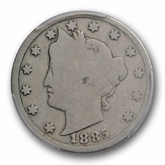 1885 5C Liberty Head Nickel PCGS G 4 Good Key Date Lower Mintage Five Cent