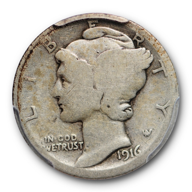 1916 D 10C Mercury Dime PCGS G 4 Good Key Date Low Mintage Cert#4012