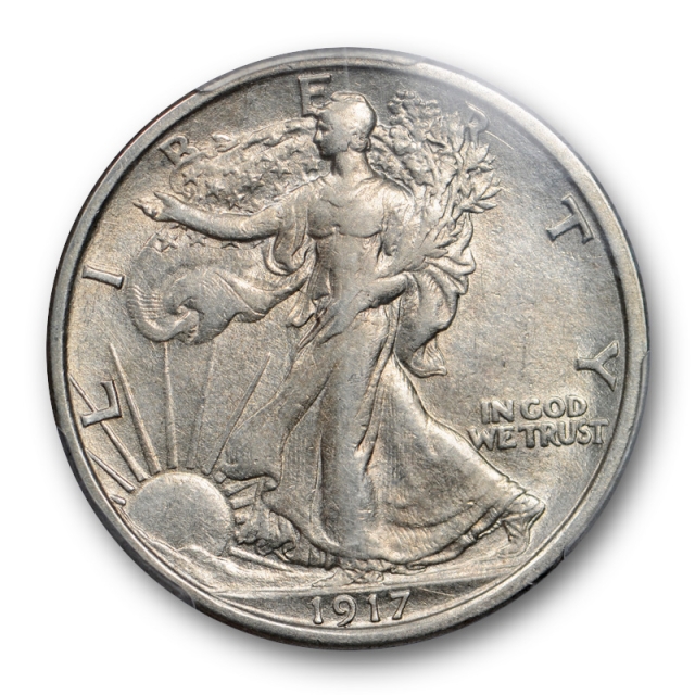 1917 S 50C Reverse Walking Liberty Half Dollar PCGS XF 45 Looks About Uncirculated