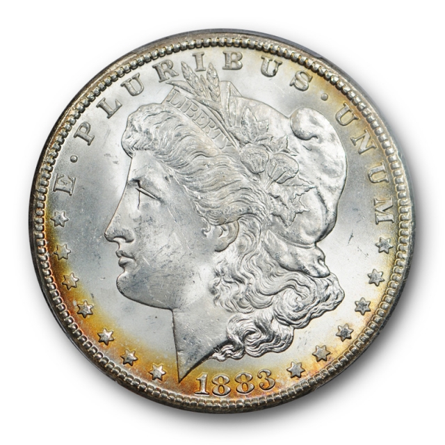 1883 CC $1 Morgan Dollar PCGS MS 64 Uncirculated Golden Toned Beauty Lustrous