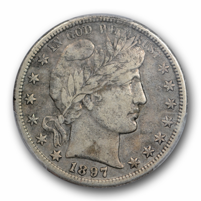 1897 S 50C Barber Half Dollar PCGS VF 20 Very Fine Key Date San Francisco Mint