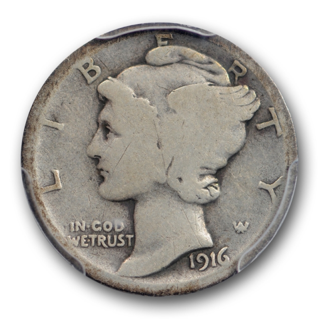 1916 D 10C Mercury Dime PCGS AG 3 About Good Denver Mint Key Date Original Cert#9274