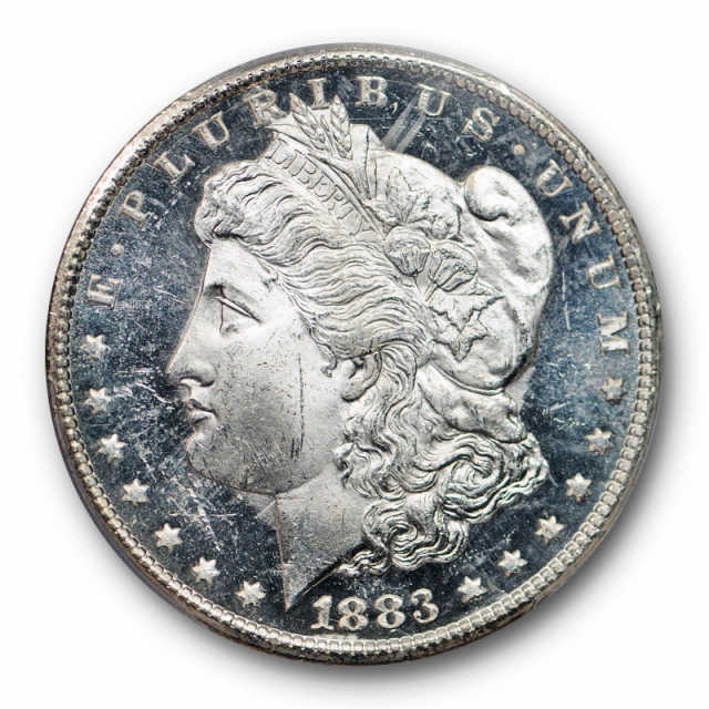 1883 CC $1 Morgan Dollar PCGS MS 64 DMPL Deep Mirror Proof Like Black + White ! 