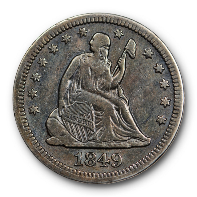 1849 O 25C Seated Liberty Quarter Very Fine to Extra Fine Key Date Rare Coin ! Tough