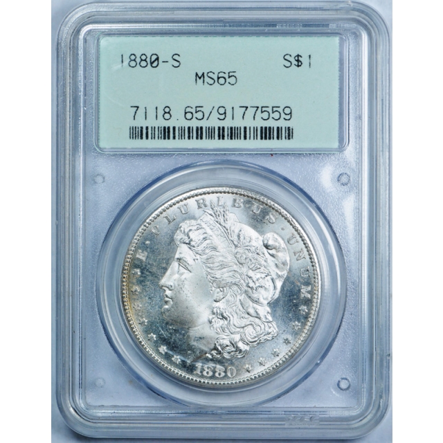 1880 S Morgan Dollar PCGS MS 65 Uncirculated OGH Under Graded Cert#7559