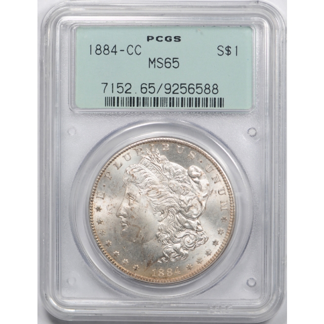 1884 CC $1 Morgan Dollar PCGS MS 65 Uncirculated Carson City OGH Old Holder !