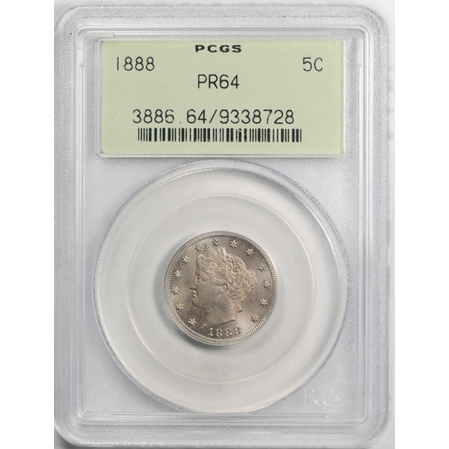 1888 5C Proof Liberty Head Nickel PCGS PR 64 Low Mintage OGH Old Holder